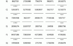 Ordering Large Numbers 5th Grade