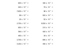 Powers Of Ten Worksheet Whole Numbers Multiplied By All