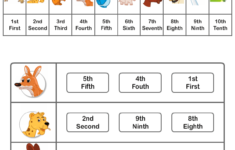 Printable Ordinal Number Worksheets Kindergarten