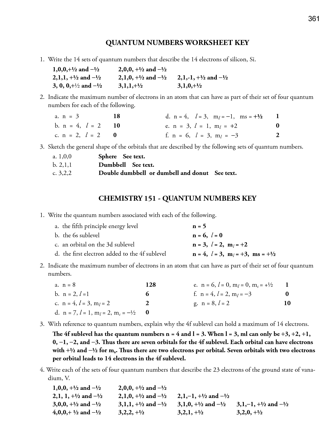 Quantum Numbers Worksheet Answers Fatmatoru Db excel