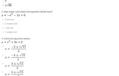 Quiz Worksheet Solving Quadratics With Complex Numbers