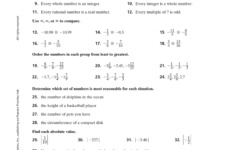 Real Numbers And The Number Line 1 3 Worksheet MISHKANET COM