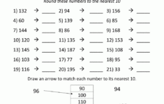 Rounding Worksheets To The Nearest 10