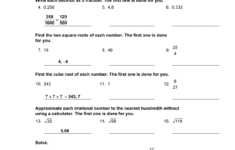 Sets Of Real Numbers Worksheet Lesson 1 2 Answers