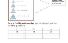 Triangular Numbers Worksheet