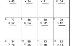 Two Digit Numbers Multiplication Worksheet Have Fun Teaching