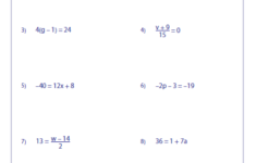 Two step Equations Integers Two Step Equations One