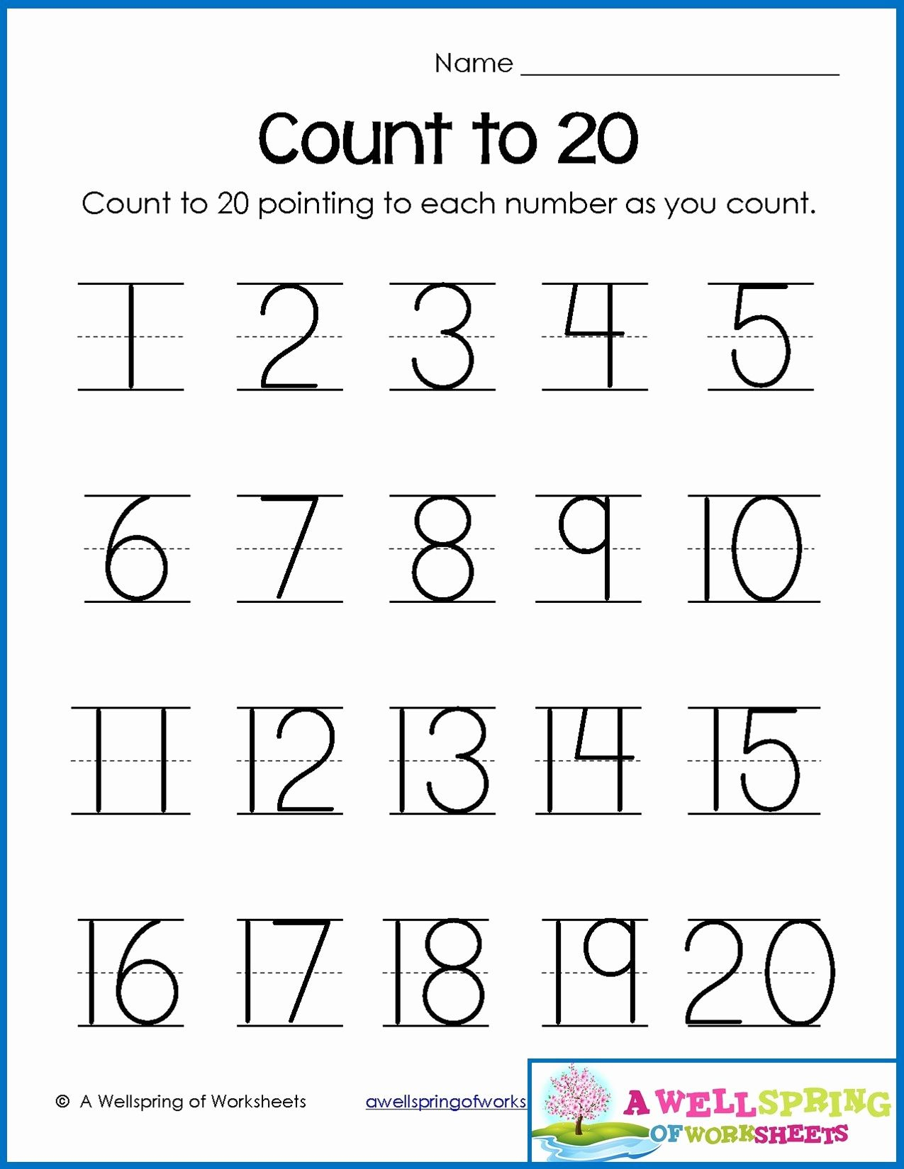 Worksheet Tracing Numbers 1 20 AlphabetWorksheetsFree