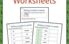 Writing Numbers In Words Worksheets Numerals Number Words