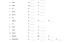 07 Finding Oxidation Numbers Worksheet