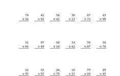 2 Digit By Two Digit Multiplication Worksheets Times Tables Worksheets