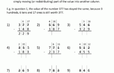 3 Digit Subtraction Worksheets