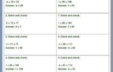 Answer Key Download Worksheet 17301 CCSS Math Content 6 EE B 7