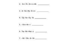 Combining Like Terms Practice Worksheet Pin On Math Combining Like