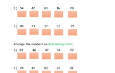 Comparing And Ordering Whole Numbers Worksheet