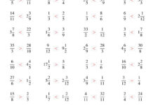 Comparing Mixed Numbers Worksheet Worksheet For Kindergarten