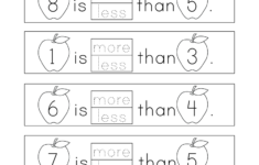 Comparing Numbers Worksheet Free Kindergarten Math Worksheet For Kids