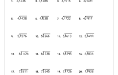 Divide 3 Digit Numbers By 1 Digit Division Maths Worksheets For Year