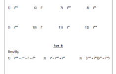 Evaluating Powers Of I Complex Numbers Number Worksheets Worksheets