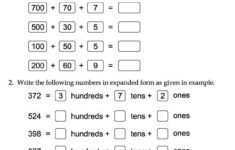 Expanded Form Multiplication Worksheets Third Grade Worksheets Place