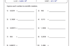 Expressing Numbers In Scientific Notation Worksheet With Answer Key