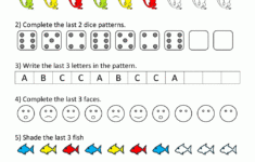 Free Kindergarten Worksheets Spot The Patterns