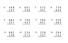 Free Printable 3 Digit Subtraction With Regrouping Worksheets Free