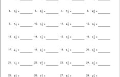 Grade 5 Converting Mixed Numbers To Improper Fractions