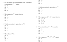 Imaginary Numbers Worksheet With Answer Key Download Printable PDF