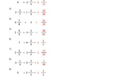 Multiplying And Dividing Positive And Negative Fractions Worksheet