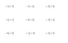 Multiplying Dividing Fractions And Mixed Numbers Worksheet Answers