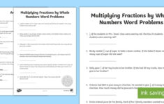 Multiplying Fractions By Whole Numbers Word Problems