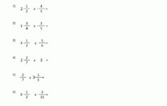 Multiplying Mixed Fractions