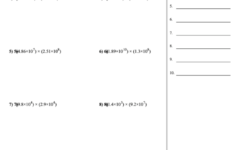 Multiplying With Scientific Notation Math Worksheet With Answer Key