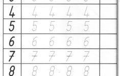 Number Trace Worksheet For Preschool Preschoolplanet