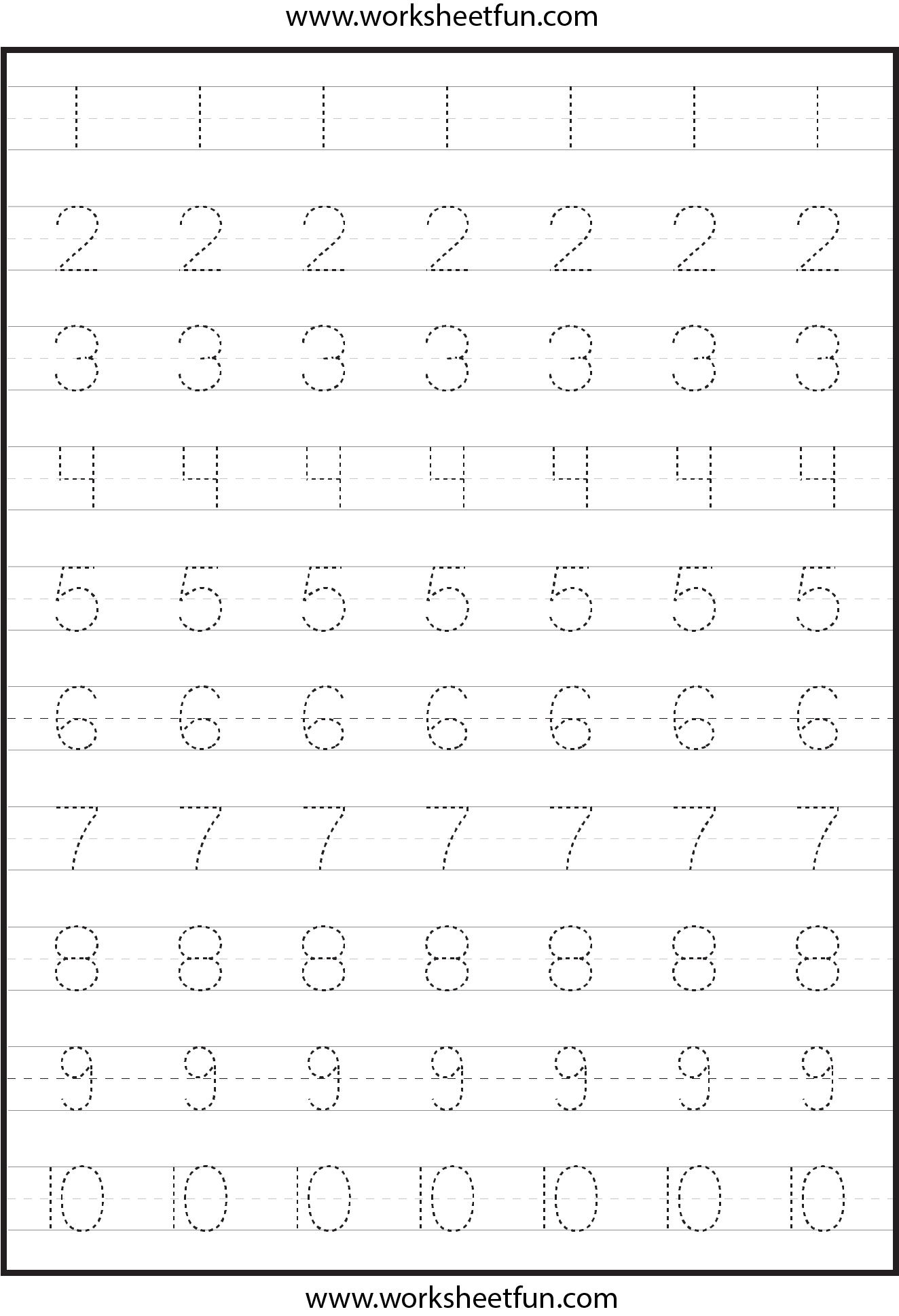 Number Tracing 4 Worksheets FREE Printable Worksheets Worksheetfun