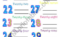 Numbers 21 30 ESL Worksheet By Havva Kizmaz