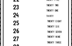 Numbers 21 30 Interactive Worksheet