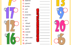 Numbers ESL Unscramble The Words Worksheet For Kids Taller De Ingles