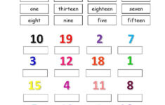 Numbers Interactive Worksheet English Lessons For Kids Spelling