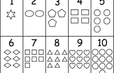 Numbers Shapes Kindergarten Worksheets Printable Printable