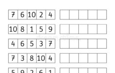 Ordering Numbers Worksheet Arrange The Numbers From Greatest To Least