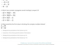 Quiz Worksheet Dividing Complex Numbers Study