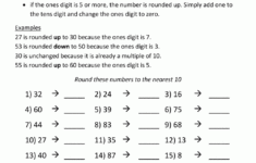 Rounding Worksheets To The Nearest 10