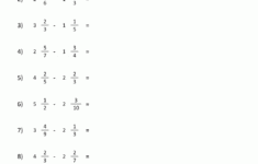 Subtracting Fractions Worksheets