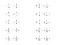 Subtracting Mixed Fractions Like Denominators Reducing No Renaming