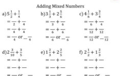 Subtracting Mixed Numbers With Regrouping Worksheet English Practice