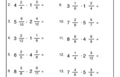 Subtracting Mixed Numbers Worksheet 2