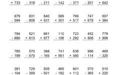 The Adding And Subtracting Three Digit Numbers F Math Worksheet From