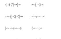 The Decimals And Fractions Mixed With Negatives A Math Worksheet From